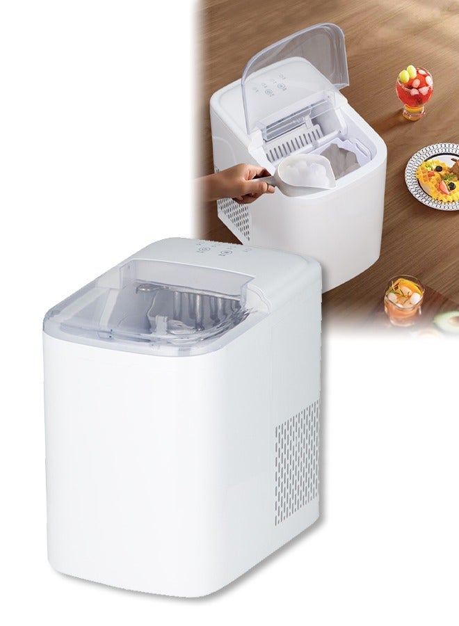 DUNISO Ice Maker, Ice Cube Machine,Water 1.2L 15kg, 9 Cubes Ready in 6-8 Mins,2 Different Sizes of Bullet Ice for Home Large Size and Small Size,Kitchen, Office, Party - Image 1